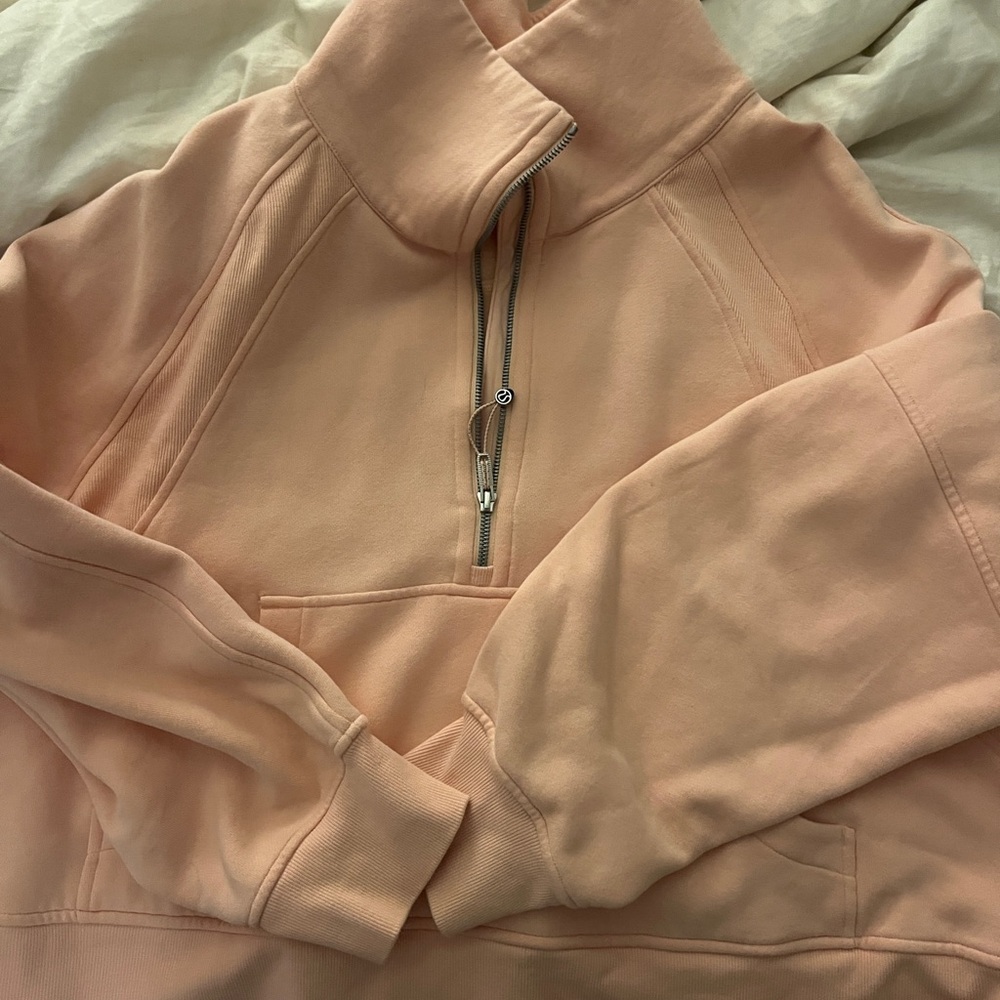 Peach Quarter-Zip Lululemon Pullover